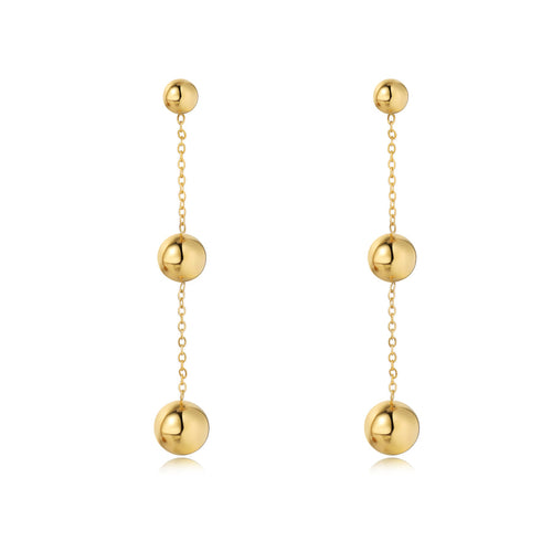 Sahira 3 Bead Drop Earring