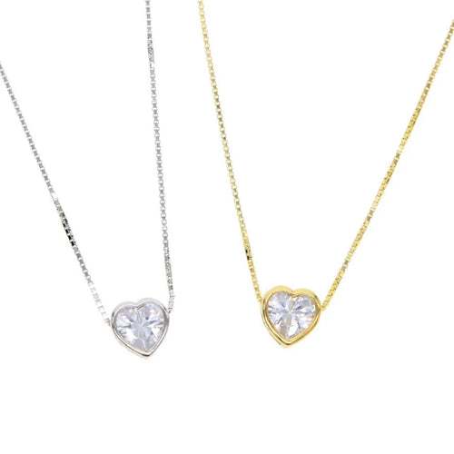 Sahira Bezel Necklace Heart