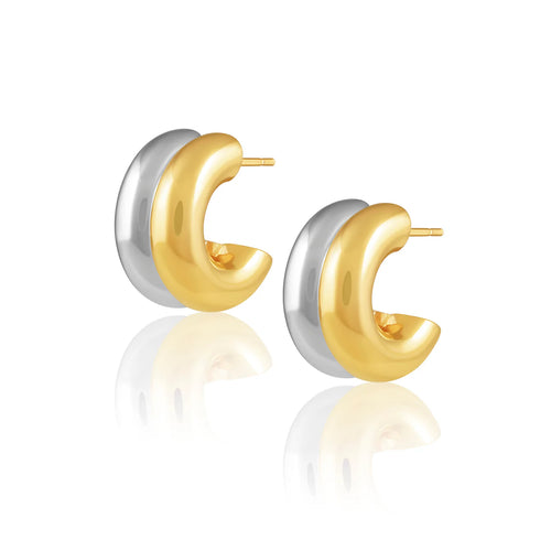 Sahira Kylie Two Tone Hoops